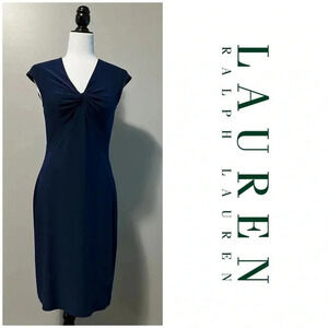 LAUREN Ralph Lauren Sleeveless Twist Front Dress
